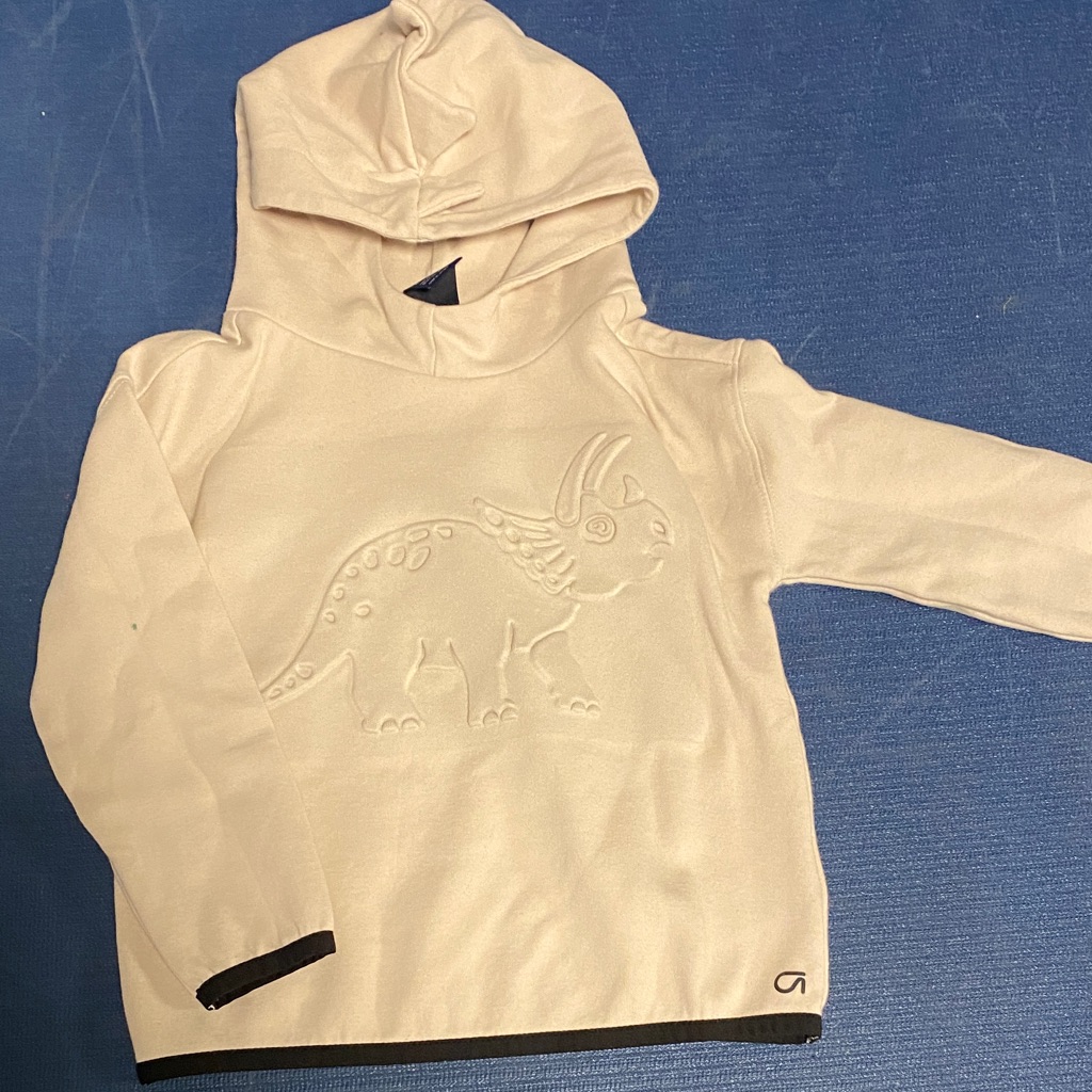 Gap Cream Hoodie With Dinosaur Design